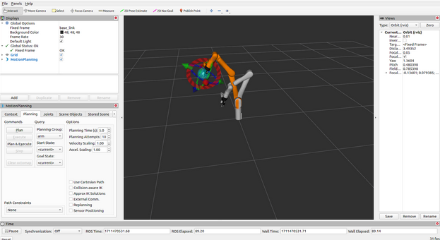 Kinova arm in Rviz