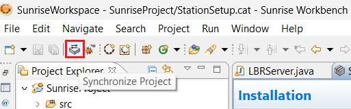Synchronize Project Button