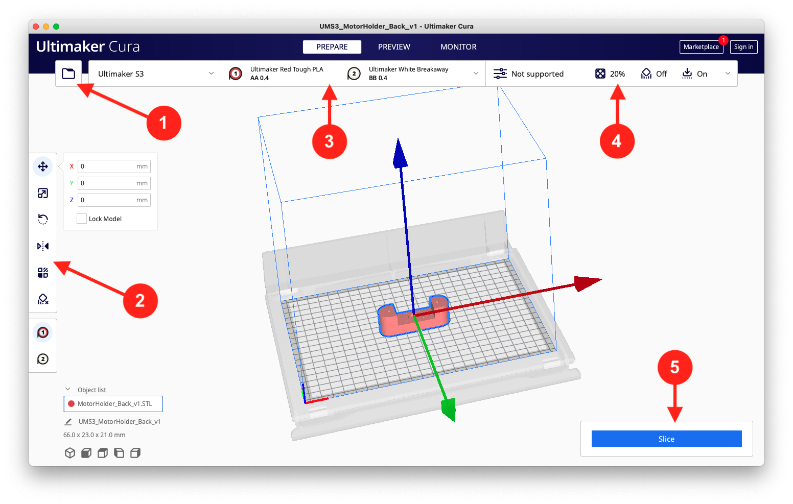 Ultimaker Cura Screen