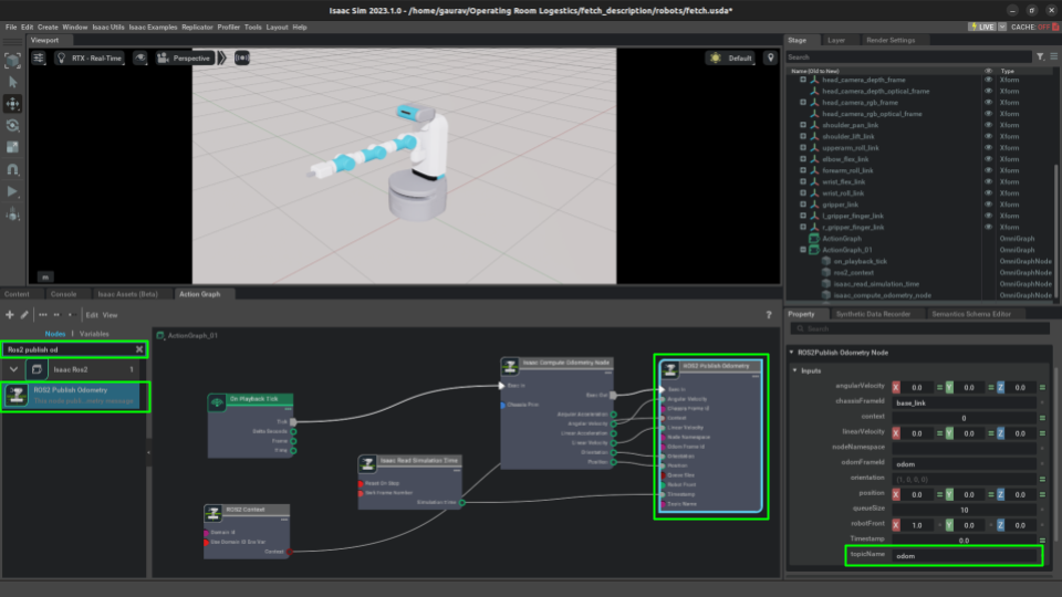 Image of Adding ROS2 Publish Odometry Node